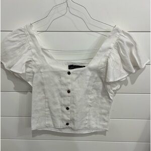 Zara Women’s White Crop Top